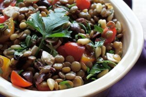 Bean and Lentil Salad with Orange Vinaigrette