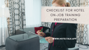 Checklist for Hotel On-Job Training Preparation