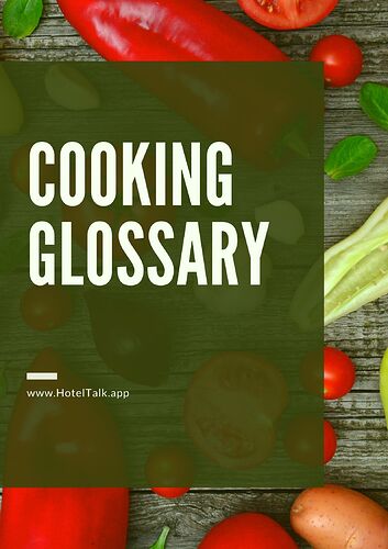 Cooking Vocabulary Glossary