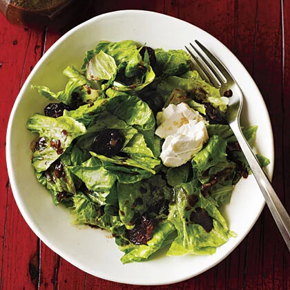 Romaine-Watercress Salad with Balsamic-Basil Vinaigrette