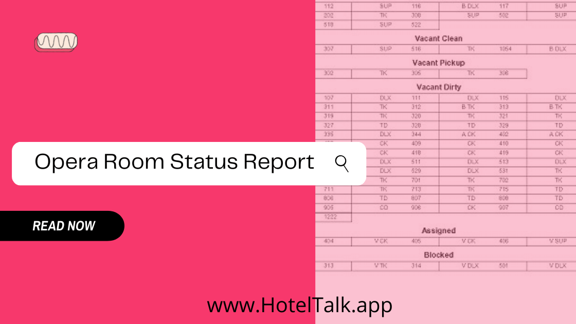 Room Status Report Sample