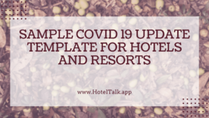 Sample COVID 19 Update Template for Hotels and Resorts