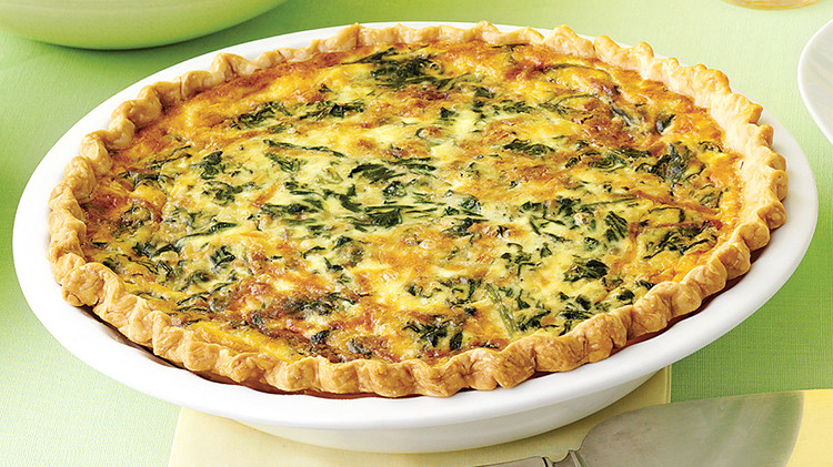 Spinach and Babycorn Quiche