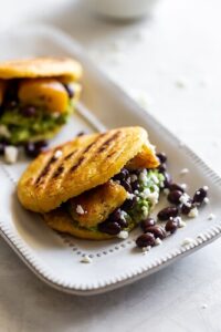 Tostones with Black Bean and Avocado Mash
