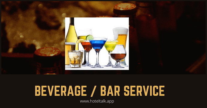 Bar Pantry Setup or Beverage Service