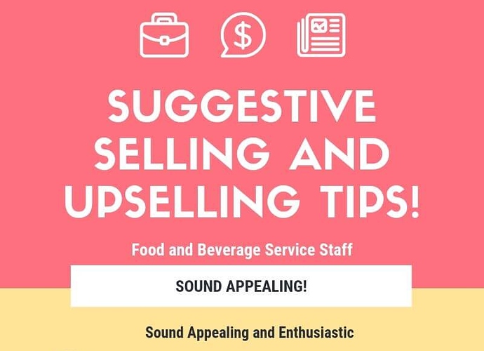 F&B Service Suggestive Selling and Up-selling Tips!