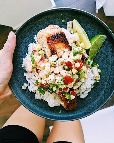 Mojito-glazed Salmon with Coconut Lime Rice