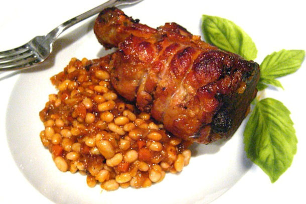 Pork Osso Buco with Creole Baked Beans