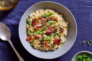 Risotto with Leek and Prosciutto