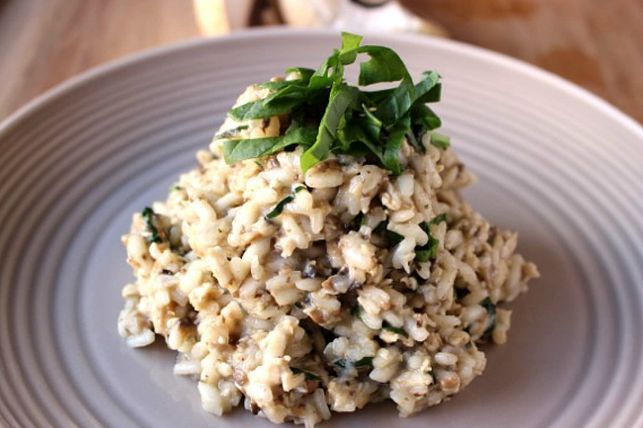 Smoked Chicken and Porcini Risotto