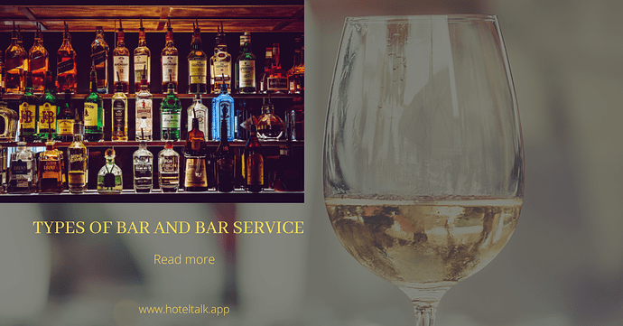 Types of bar and bar service